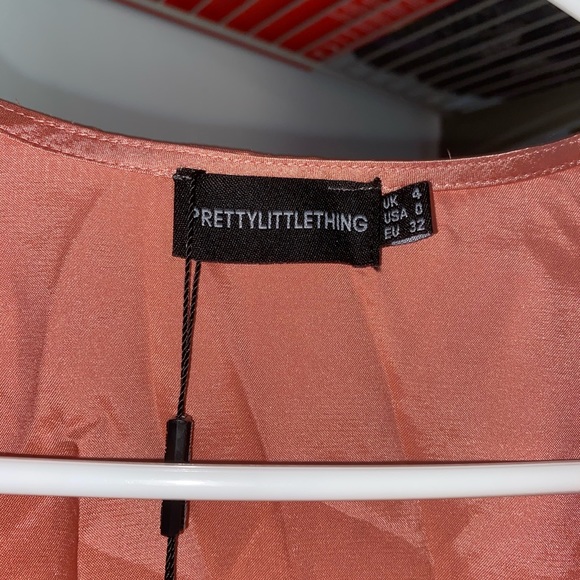 PrettyLittleThing Pink Ballon Sleeve Dress - Picture 2 of 5